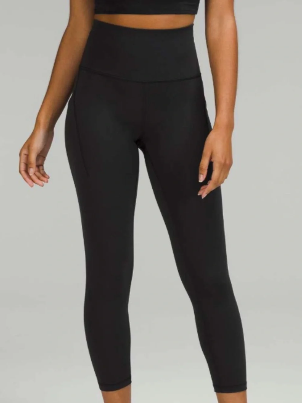 Lululemon Wunder Train High Rise Crop Leggings with Pockets 23